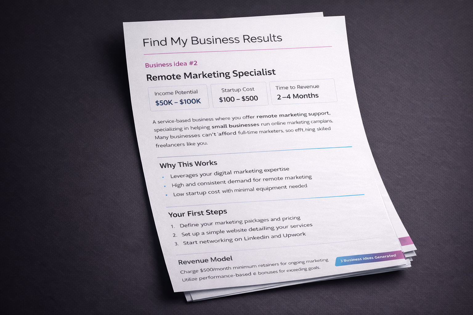 Remote Marketing Result